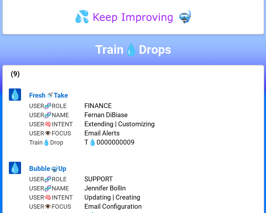 Gamify Salesforce >> Storiphi >> Train Drops